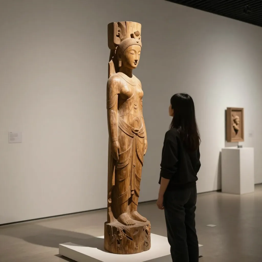 Artisan working with traditional carving tools on a wooden piece