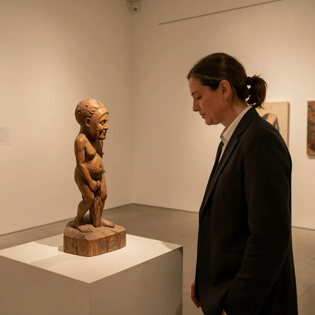 Medium walnut wall hanging with natural grain patterns