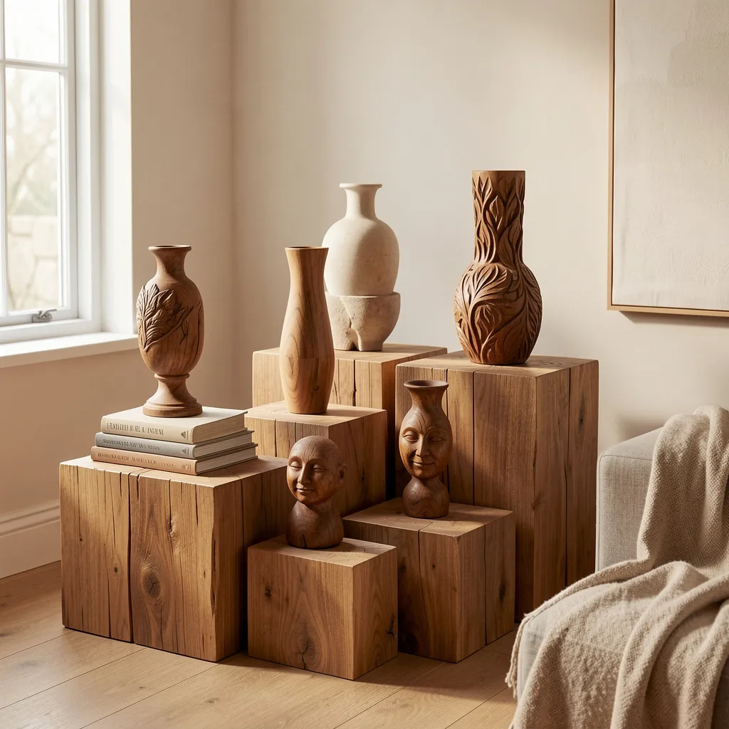 Raw wood logs showing natural grain patterns and texture
