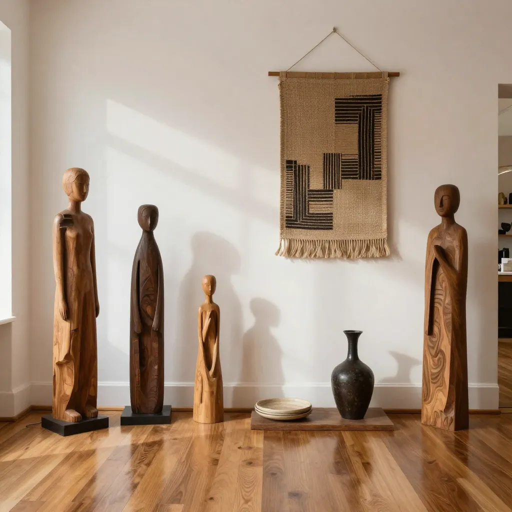 Hand carving in progress showing artisan techniques