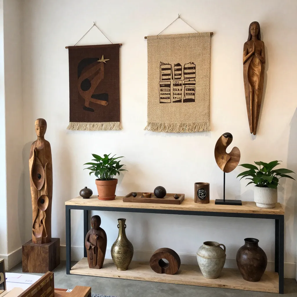 Wood selection showing various timber types